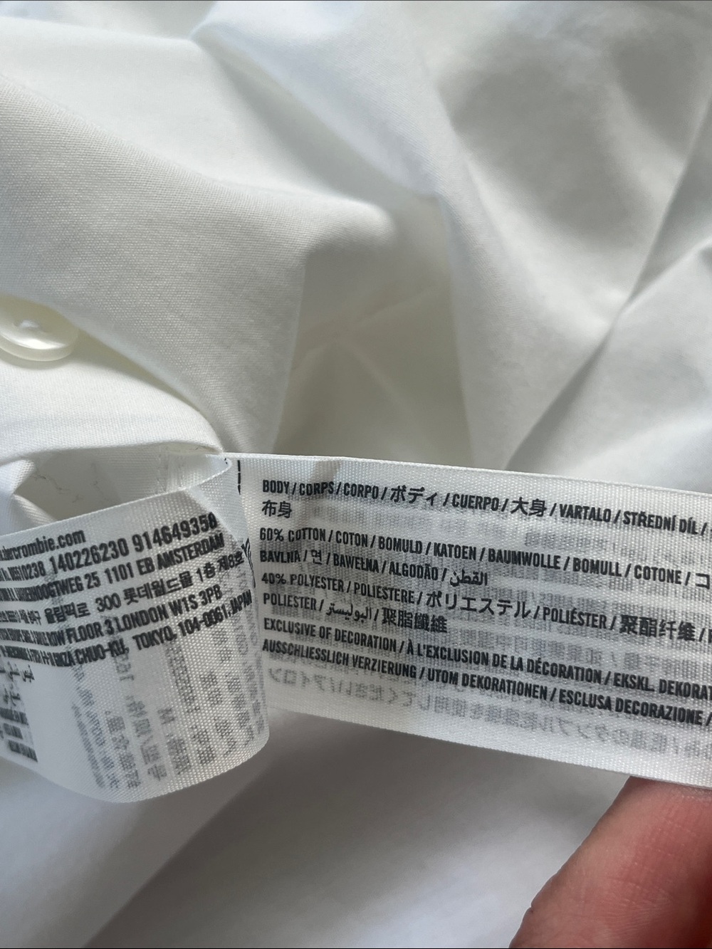 Abercrombie & Fitch Women’s White Casual Button-Down Shirt - Picture 3 of 5